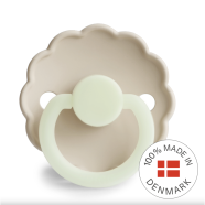 FRIGG Daisy - Round Silicone čiulptukas - Cream Night FRIGG Daisy - Round Silicone čiulptukas - Cream Night