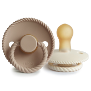 FRIGG Rope - Round Latex 2-Pack čiulptukai - Cream/Croissant FRIGG Rope - Round Latex 2-Pack čiulptukai - Cream/Croissant
