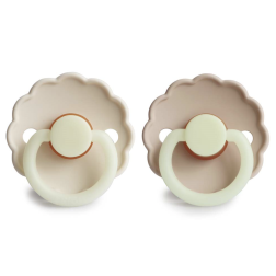 FRIGG Daisy - Round Latex 2-Pack čiulptukai - Cream night/Croissant night FRIGG Daisy - Round Latex 2-Pack čiulptukai - Cream night/Croissant night