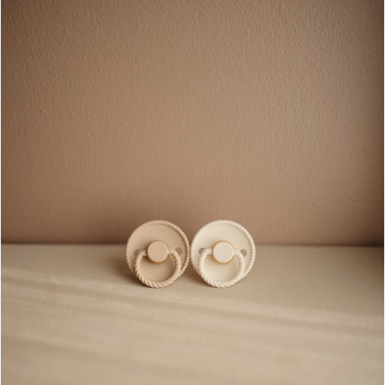 FRIGG Rope - Round Latex 2-Pack čiulptukai - Cream/Croissant 1