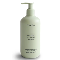"Mushie" kūdikių šampūnas ir kūno prausiklis Cosmos - 400 ml "Mushie" kūdikių šampūnas ir kūno prausiklis Cosmos - 400 ml