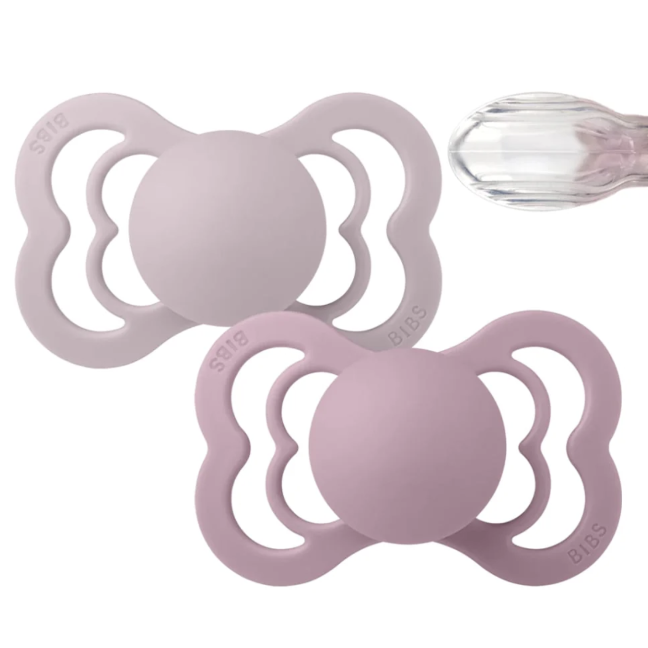 Supreme silikoniniai čiulptukai 2 Pack - Dusky Lilac/Heather 2