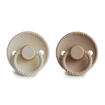 FRIGG Rope - Round Latex 2-Pack čiulptukai - Cream/Croissant 3